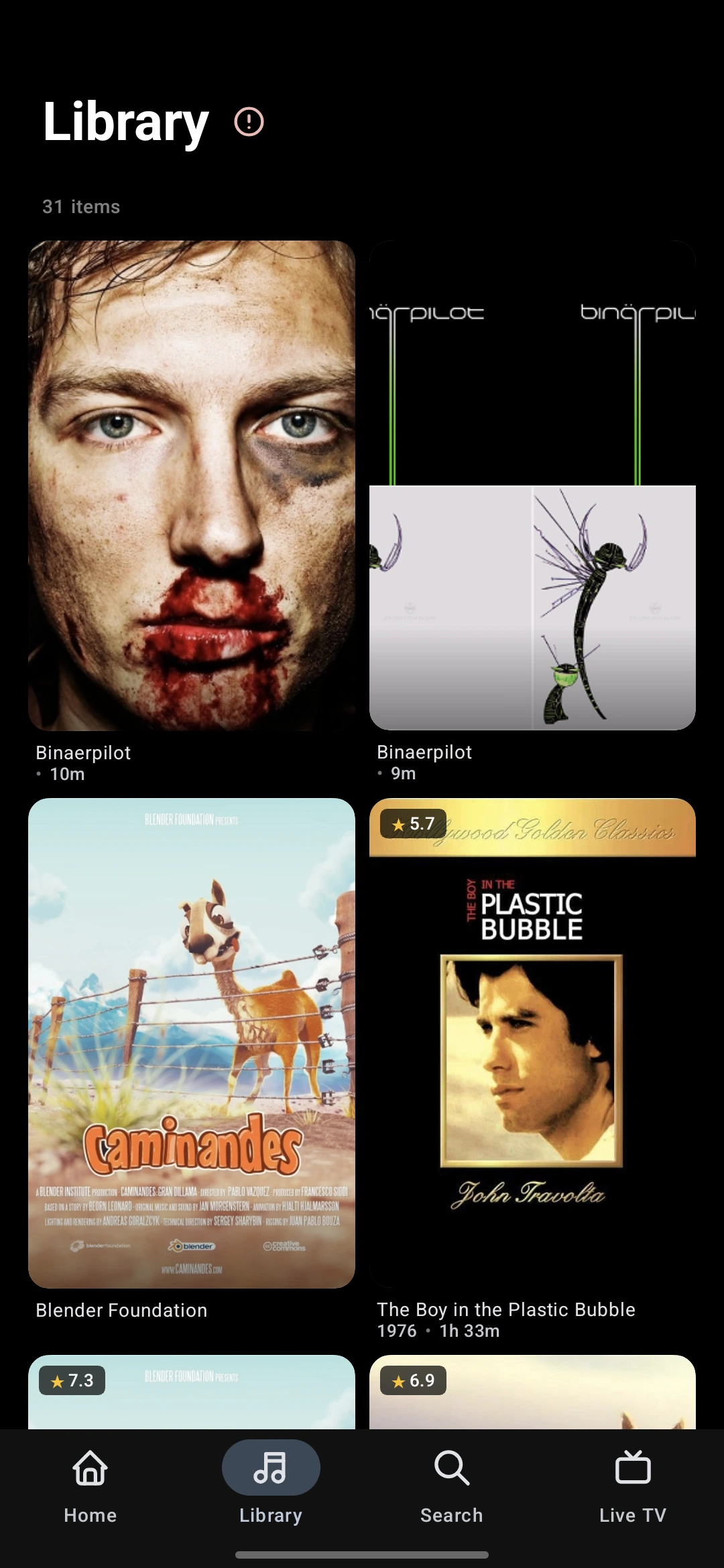 JellyPlay library browser
